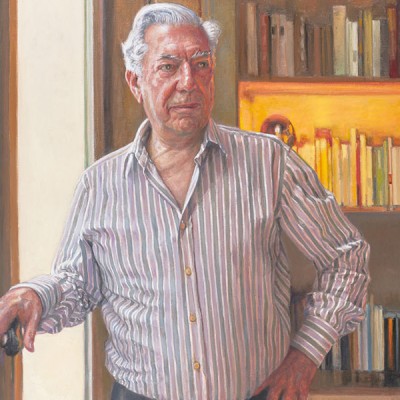 MARIO VARGAS LLOSA · Óleo sobre lienzo · 100x81cm · 2014