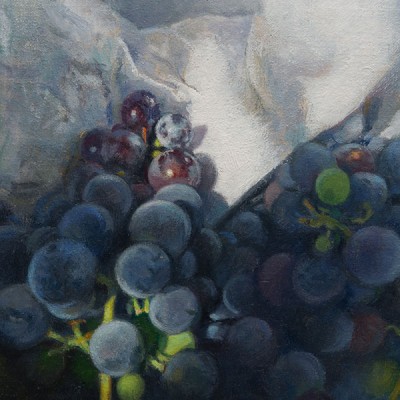 UVAS · Óleo sobre lienzo · 27x22cm · 2015