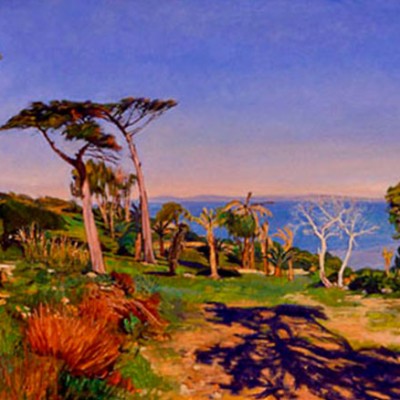 PAISAJE DEL ESTRECHO (LA TIERRA PROMETIDA) · Óleo sobre lienzo · 60x135cm · 2001