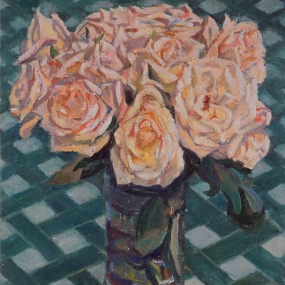 ROSAS · Óleo sobre lienzo · 35x27cm · 2002