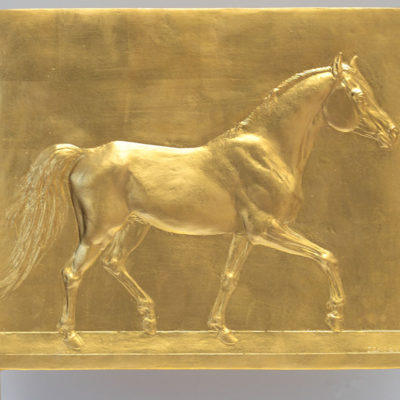 CABALLO · Bronze dorado · 5x53x11cm · 2008